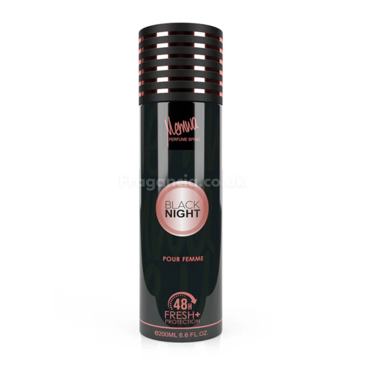 Black Night 200ml Deodorant Body Spray Memwa